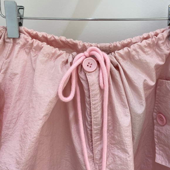 Pink Drawstring Women's Pants - Picture 3 of 4